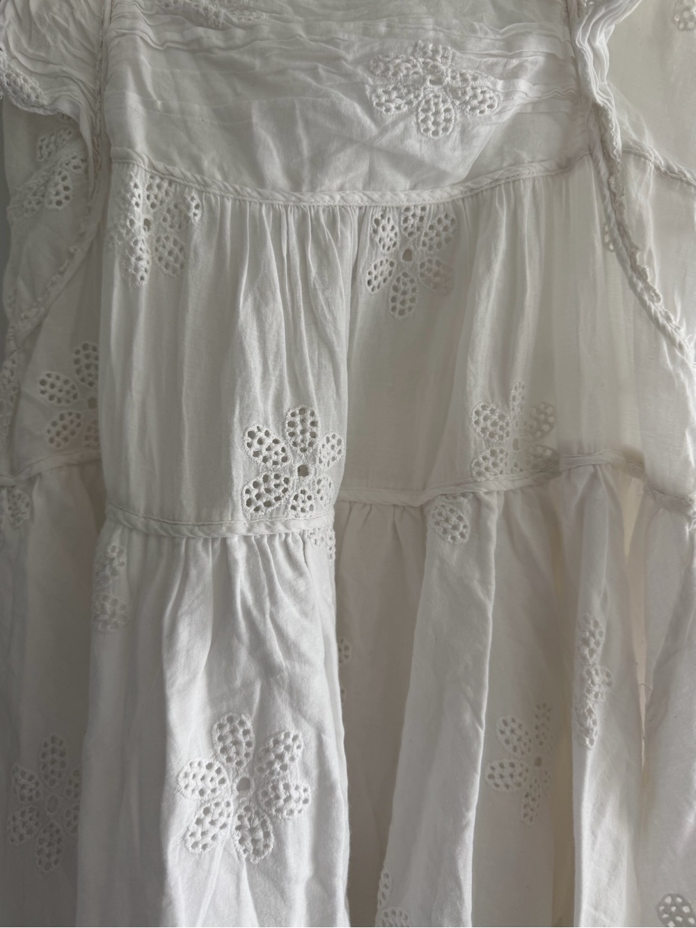 Sunday Best Ebb Dress Off-Shoulder White Eyelet Mini Dress - Picture 4 of 7